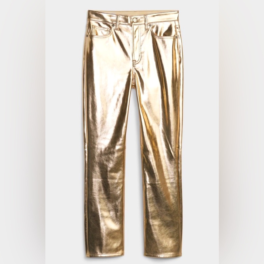 NWOT Gap Vegan Leather Cheeky Straight Pants - Picture 3 of 6